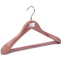 Вешалка-плечики анатомическая деревянная Attache с перекладиной натуральная (размер 48-50)