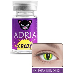 Контактные линзы Adria Crazy (0.00/8,6/14.0) Green banshee