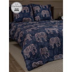 Двуспальный комплект постельного белья Amore Mio Elephants (25214)