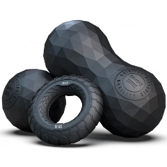 Набор ORIGINAL FIT.TOOLS из двух массажных мячей с кистевым эспандером чёрный